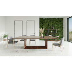 Modrest Channa - Modern Walnut Dining Table