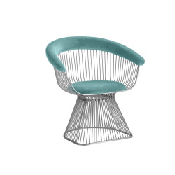 Modrest Lauren - Teal Velvet and Brushed Silver Dining Chair