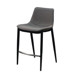 Modrest Jane - Modern Grey & Black Counter Stool (Set of 2)