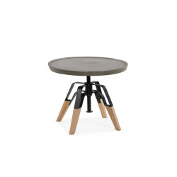Modrest Yates Modern Concrete & Oak End Table