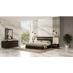 Nova Domus Velondra - Modern Eucalypto + Marble Bedroom Set
