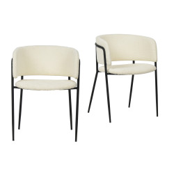 Modrest Chilton - Modern Off White Dining Chair Set of 2