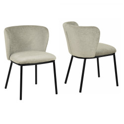 Modrest Bessie - Modern Grey Dining Chair Set of 2