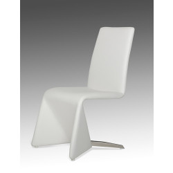 Nisse - Contemporary White Leatherette Dining Chair (Set of 2)