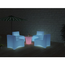 Modern LED 5 Piece Patio Lounge Set 