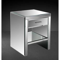 Modrest Gerona - Modern Mirrored Bedroom Nightstand