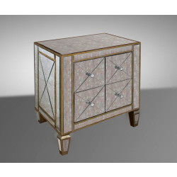 Modrest Harmon - Transitional Mirror Nightstand