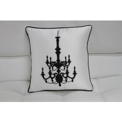 Modrest Transitional Black And White Print Throw Pillow