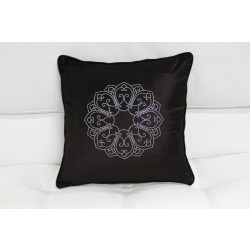 Modrest Black Elegant Faux Crystal Throw Pillow