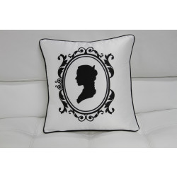 Modrest Transitional Black And White Print Throw Pillow