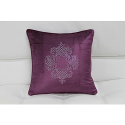 Modrest Purple Elegant Faux Crystal Throw Pillow