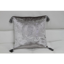 Modrest Silver Faux Crystal Throw Pillow