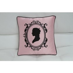 Modrest Transitional Pink And Black Print Throw Pillow