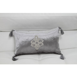 Modrest Silver Faux Crystal Throw Pillow