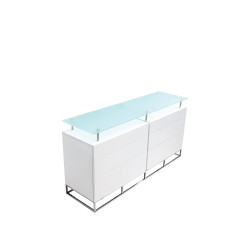 Modrest K017 - Modern 6 Drawer White Gloss Buffet