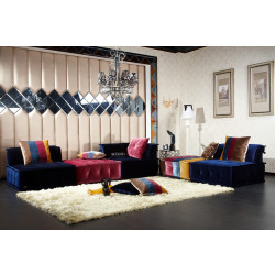Divani Casa Dubai - Contemporary Multicolored Fabric Modular Sectional Sofa