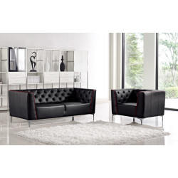 Divani Casa Bisby - Modern Tufted Leatherette Sofa Set