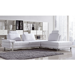 Divani Casa Vega - Modern Fabric Sectional Sofa Set With Pull-Back Seats