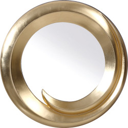 Modrest PU057 - Transitional Gold Round Mirror