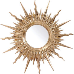 Modrest PU063 - Transitional Gold Round Mirror