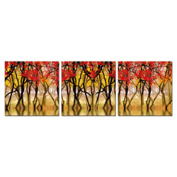Modrest Reflection 3-Panel Photo on Canvas
