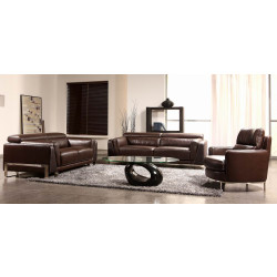 BO3946 Espresso Crocodile Leather Sofa Set