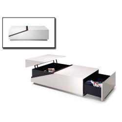 Modrest SE152A - Modern Coffee Table w Storage Compartments