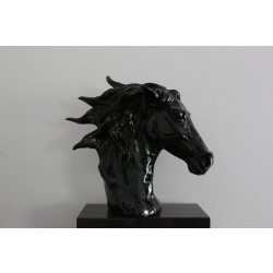 Modrest SZ0002 - Modern Black Horse Head Sculpture