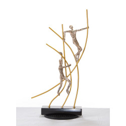 Modrest SZ0238 - Modern Bronze Acrobats-Poles Sculpture