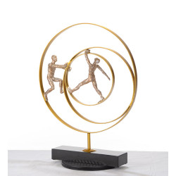 Modrest SZ0240 - Modern Bronze Acrobats-Rings Sculpture