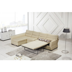 Divani Casa T187 - Modern Leather Sectional Sofa Bed
