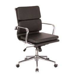 Modrest Edge Low-Back Modern Black Office Chair