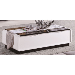 Modrest 2016 Modern White and Black Coffee Table