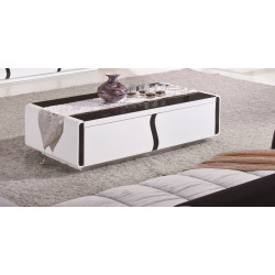 Modrest 2032 Modern White and Black Coffee Table