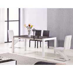 Modrest 2032 Modern White and Black Dining Table
