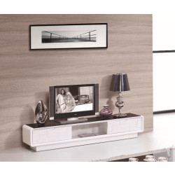 Modrest 2038 Modern White and Black TV Stand