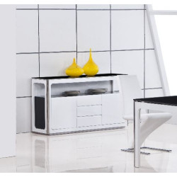 Modrest 2068 Modern White and Black Buffet