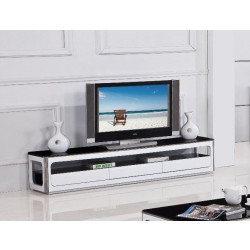 Modrest 2068 Modern White and Black TV Stand