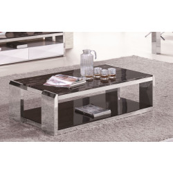 Modrest 2303 Modern Stainless Steel and Marble Coffee Table
