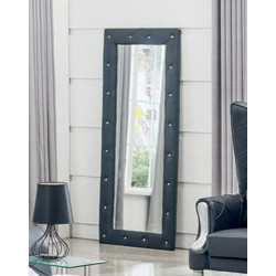 Modrest B9039 Modern Black Leatherette Floor Mirror