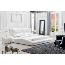 Modrest BL9035-W Modern White Leatherette Bed