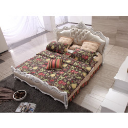 Modrest BL9051 Transitional Beige Leather Queen Bed