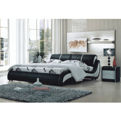 Modrest BL9068 Modern Black and White Leatherette Bed