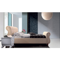 Modrest H553 Modern Beige Leatherette Bed