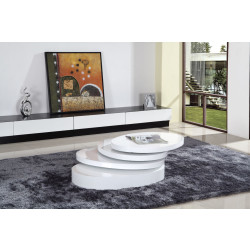 Modrest YA379 Modern White Round Coffee Table