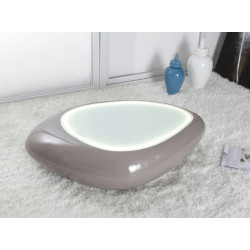 Modrest 1156CT - Contemporary Grey Coffee Table with Glass Top