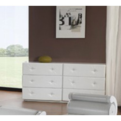 Modrest Melody Modern White Leatherette Dresser