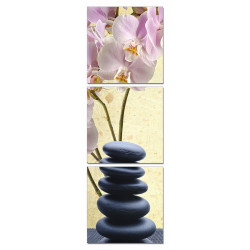 Modrest Yoga Stones 3-Panel Photo On Canvas