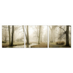 Modrest Mist 3-Panel Photo On Canvas