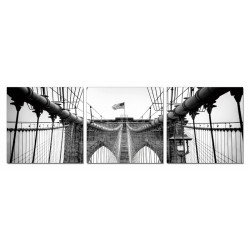 Modrest Bridge Tower 3-Panel Photo On Canvas